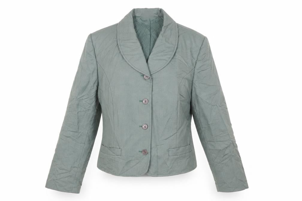 Alexon Women's Green Blazer Wool UK 14 Shawl Collar