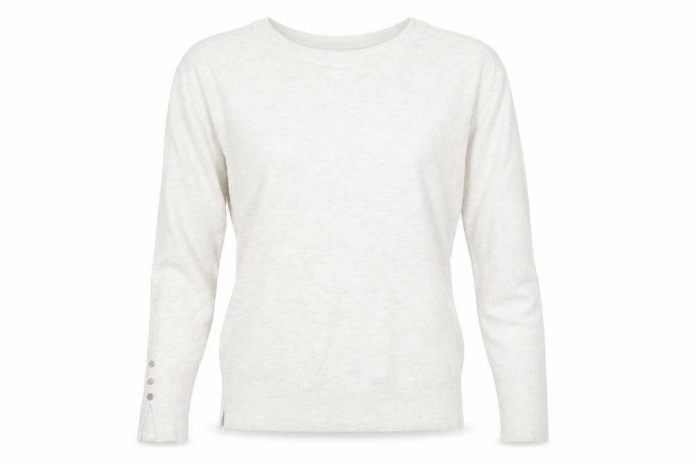Zara Women's White Knit Pullover Jumper M