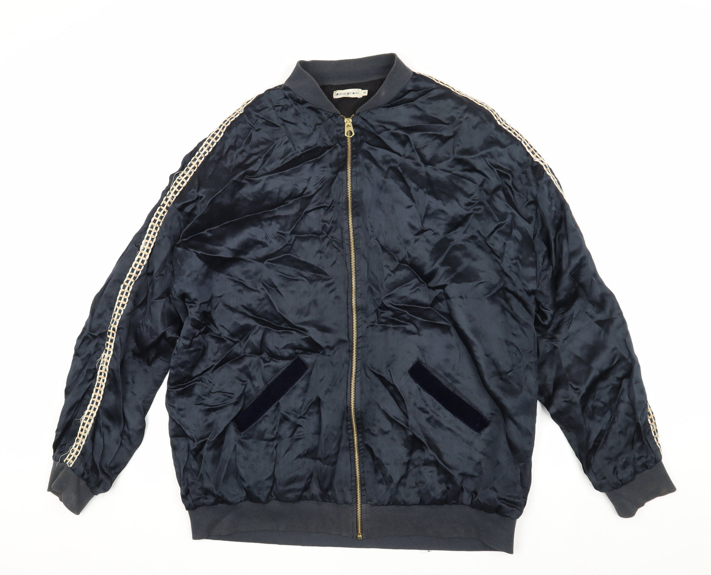 Light Before Dark Unisex Blue Bomber Jacket S