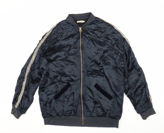 Light Before Dark Unisex Blue Bomber Jacket S