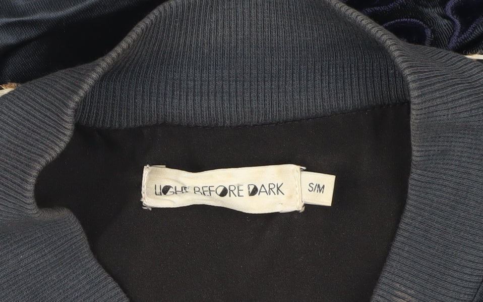 Light Before Dark Unisex Blue Bomber Jacket S