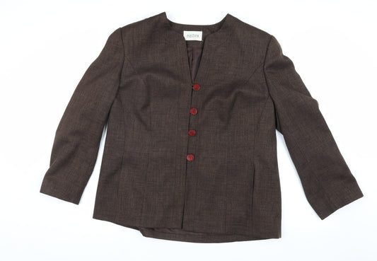Eastex Women's Brown Wool Blazer, Size 16, Mid-Length