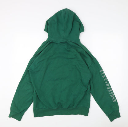H&M Women's Green Pullover Hoodie XS