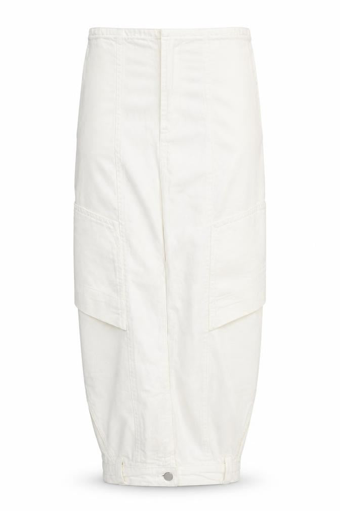Mint Velvet Women's White Cargo Midi Skirt Size 6