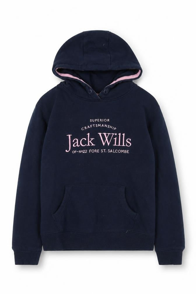 Jack Wills Girls Blue Pullover Hoodie 10-11 Years