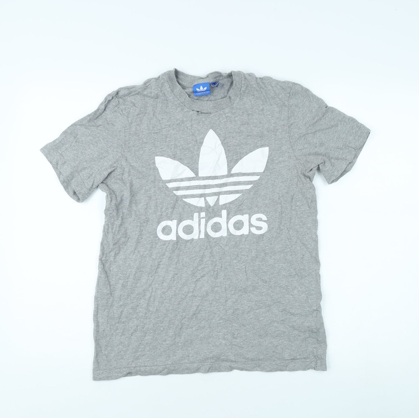 Adidas Grey Unisex T-Shirt Short Sleeve Cotton S
