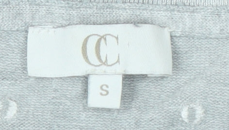 CC Women's Grey Polka Dot Pullover Jumper Size S