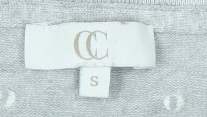 Country Casuals Women's Grey Polka Dot Pullover Jumper Size S