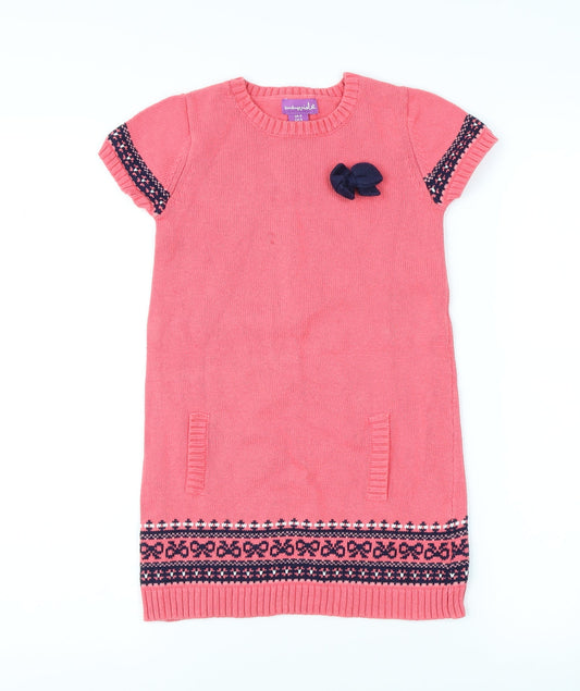Striking Violet Girls Pink Short Sleeve Dress 4-5 Years