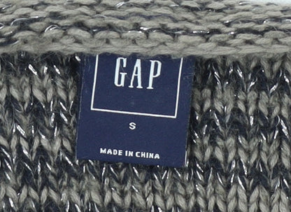 Gap Women's Grey Pullover Jumper, V-Neck, Size S