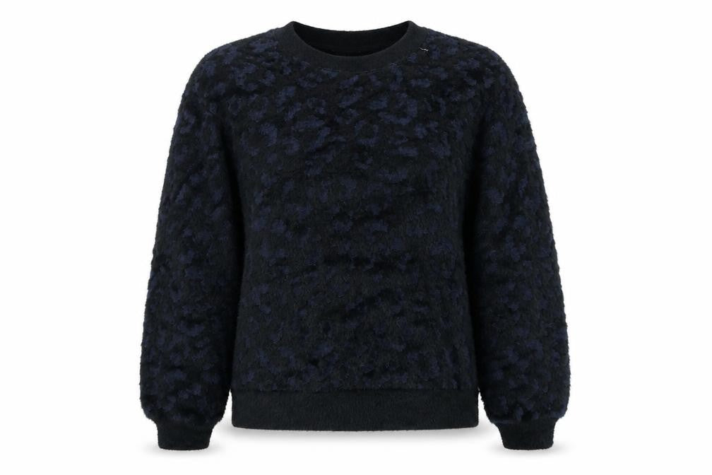 Marks & Spencer Women's Black Animal Print Pullover Jumper XS