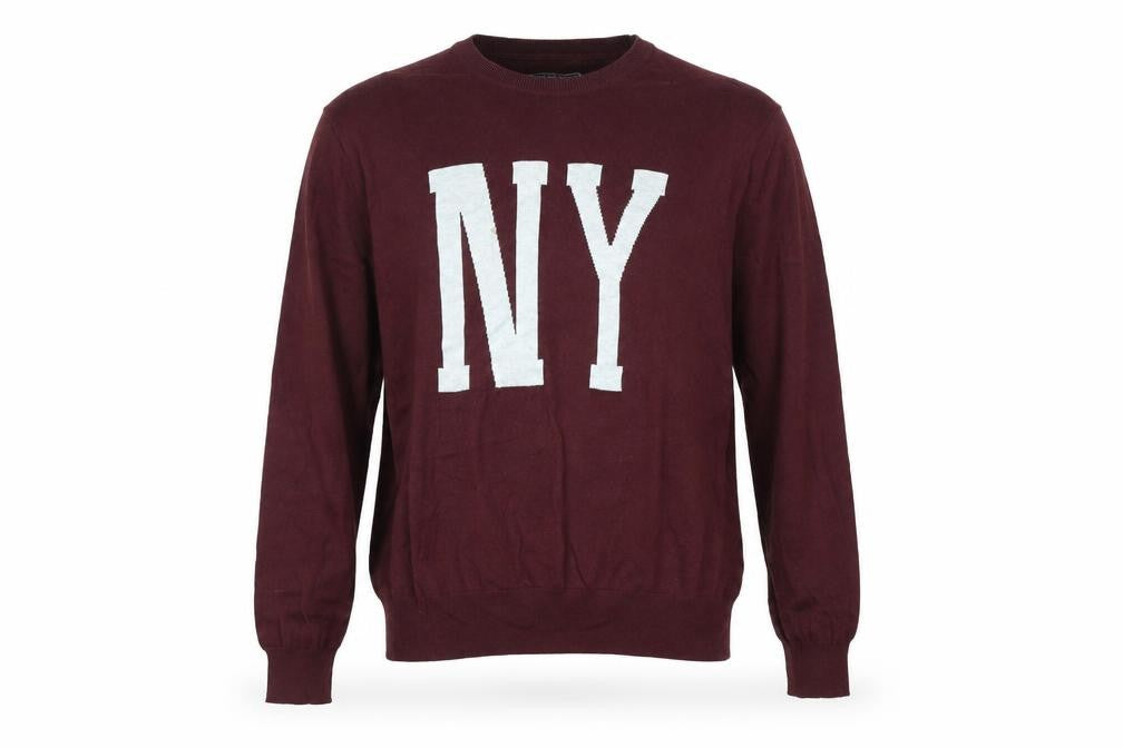 Red Herring Men’s Red Pullover Jumper 2XL NY Graphic