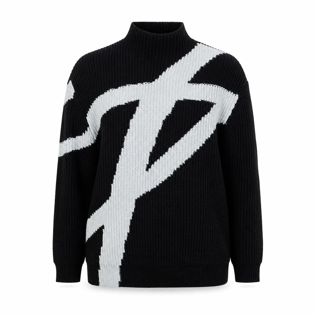 Topshop Women's Black High Neck Pullover Jumper Size 8