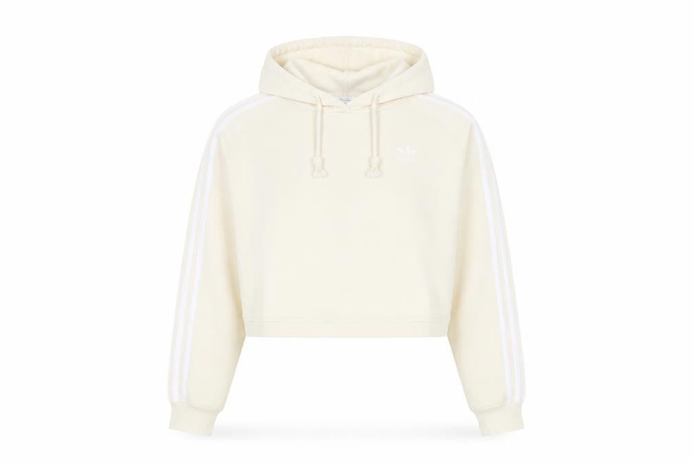 Adidas Women's Beige Pullover Hoodie, Size S - Casual Activewear