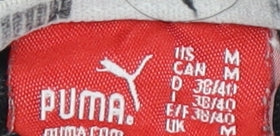 Close-up detail of Puma Men's Grey Logo Sweatshirt M