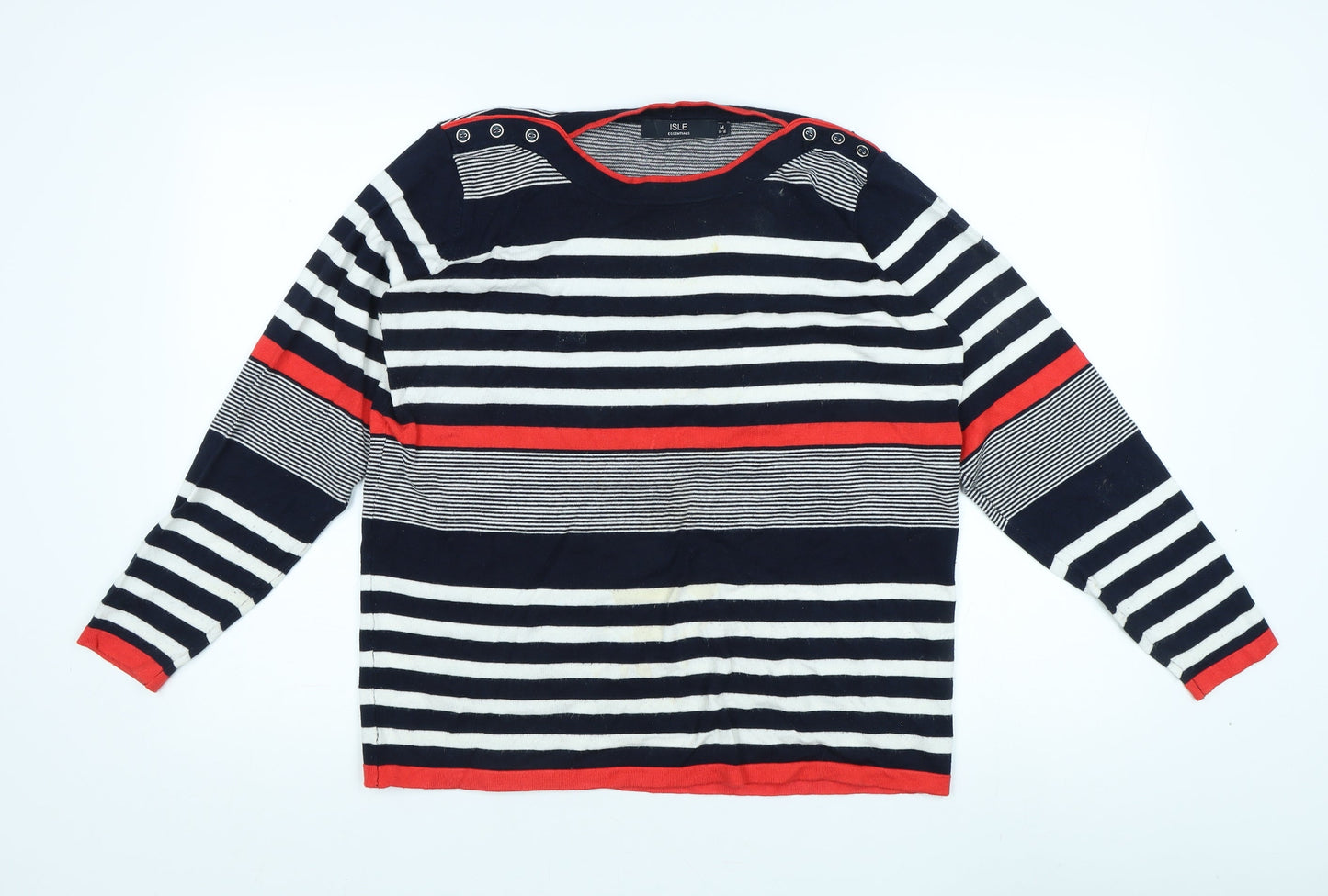 ISLE Women's Multicoloured Striped Jumper M