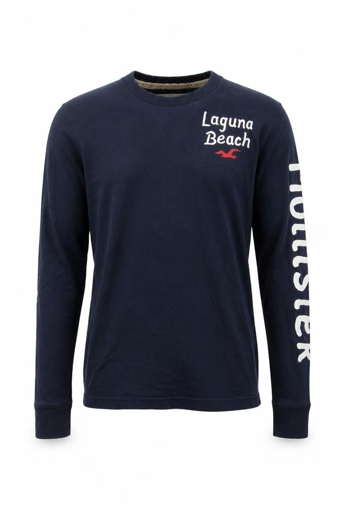 Hollister Men's Blue S Pullover Sweatshirt Logo