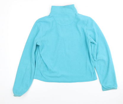 Back view of Peter Storm girls’ blue pullover fleece sweatshirt 11 years