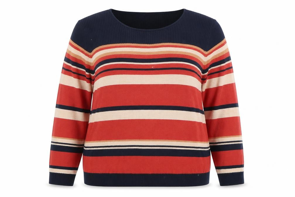 Eastex Women's Multicoloured Striped Pullover Jumper