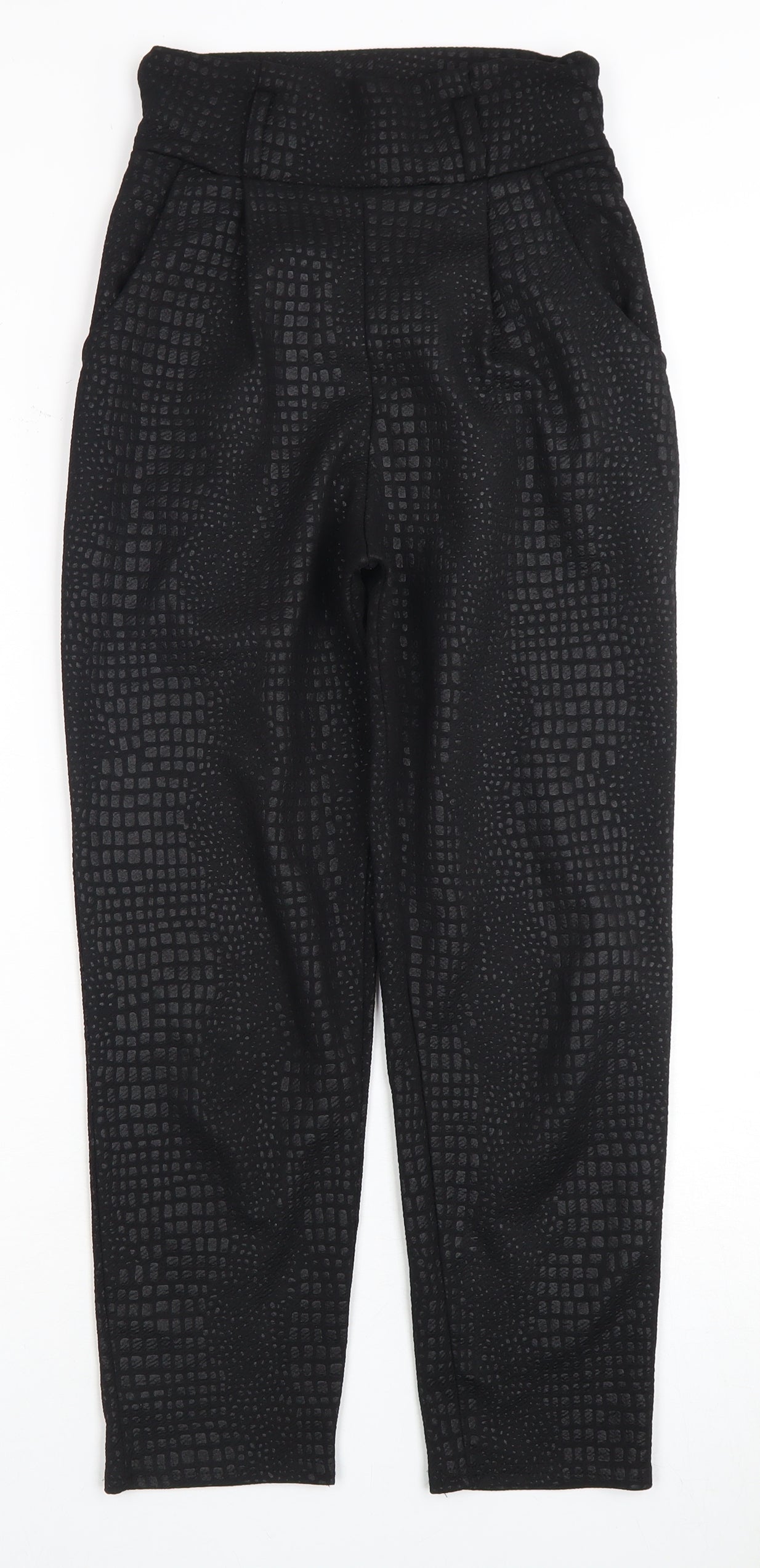 PrettyLittleThing Women's Black Animal Print Trousers