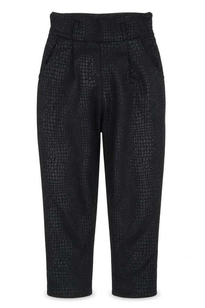 PrettyLittleThing Women's Black Animal Print Trousers