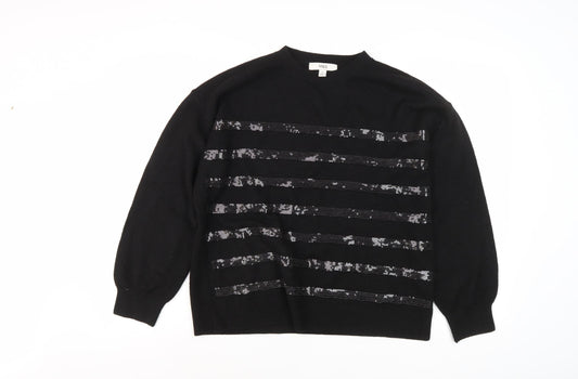 Marks and Spencer Women's Black M Sequin Pullover