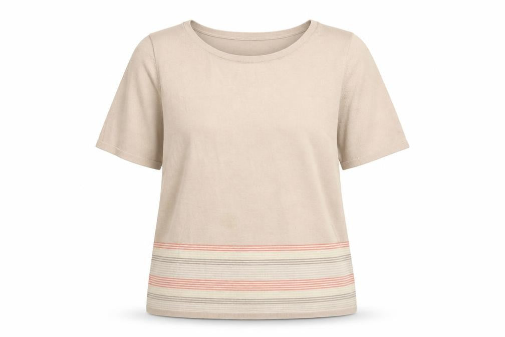 Eastex Women's Beige Striped Pullover Jumper M