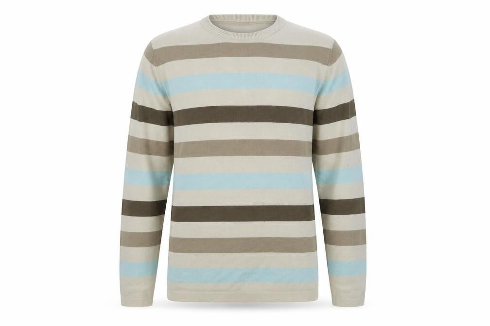 Marks & Spencer Men's Multicoloured Striped Pullover, Size L