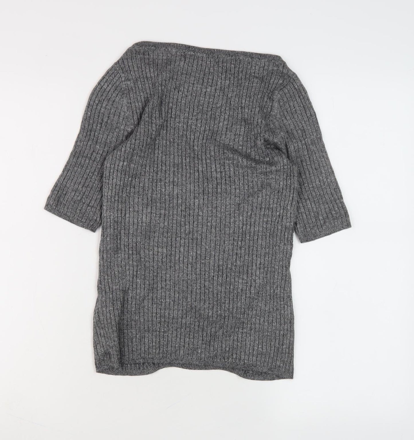 Marks and Spencer Women's Grey 3/4 Sleeve Jumper Size 8