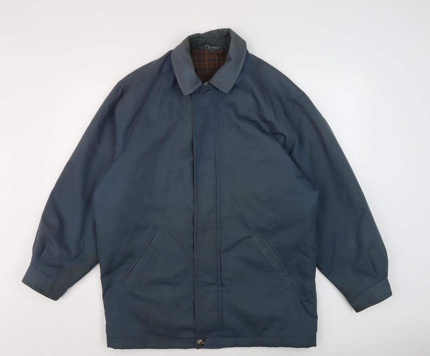 St Michael Men's Blue Mid-Length Jacket Small, Vintage