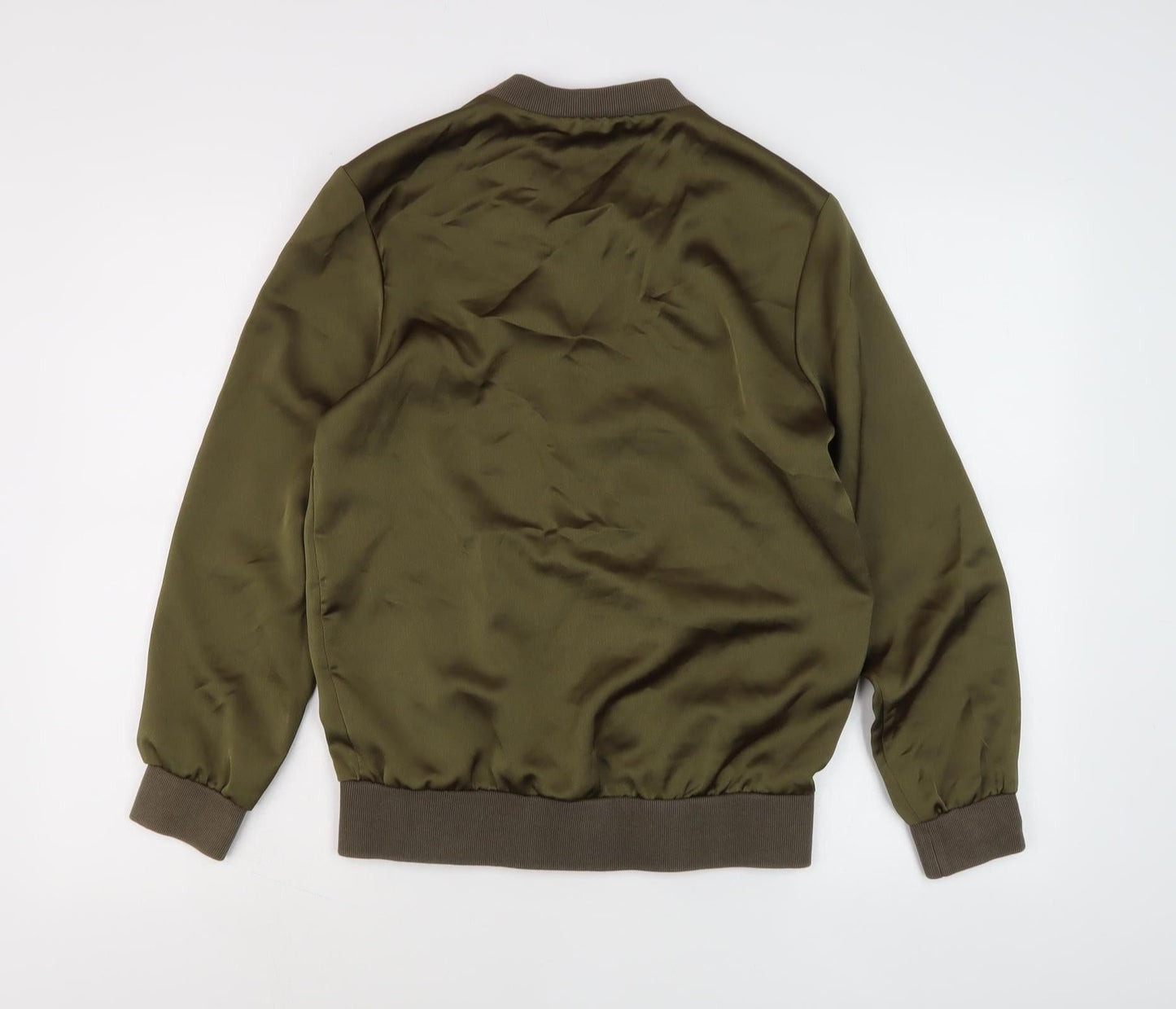 Topshop Women’s Green Bomber Jacket UK 8 Casual