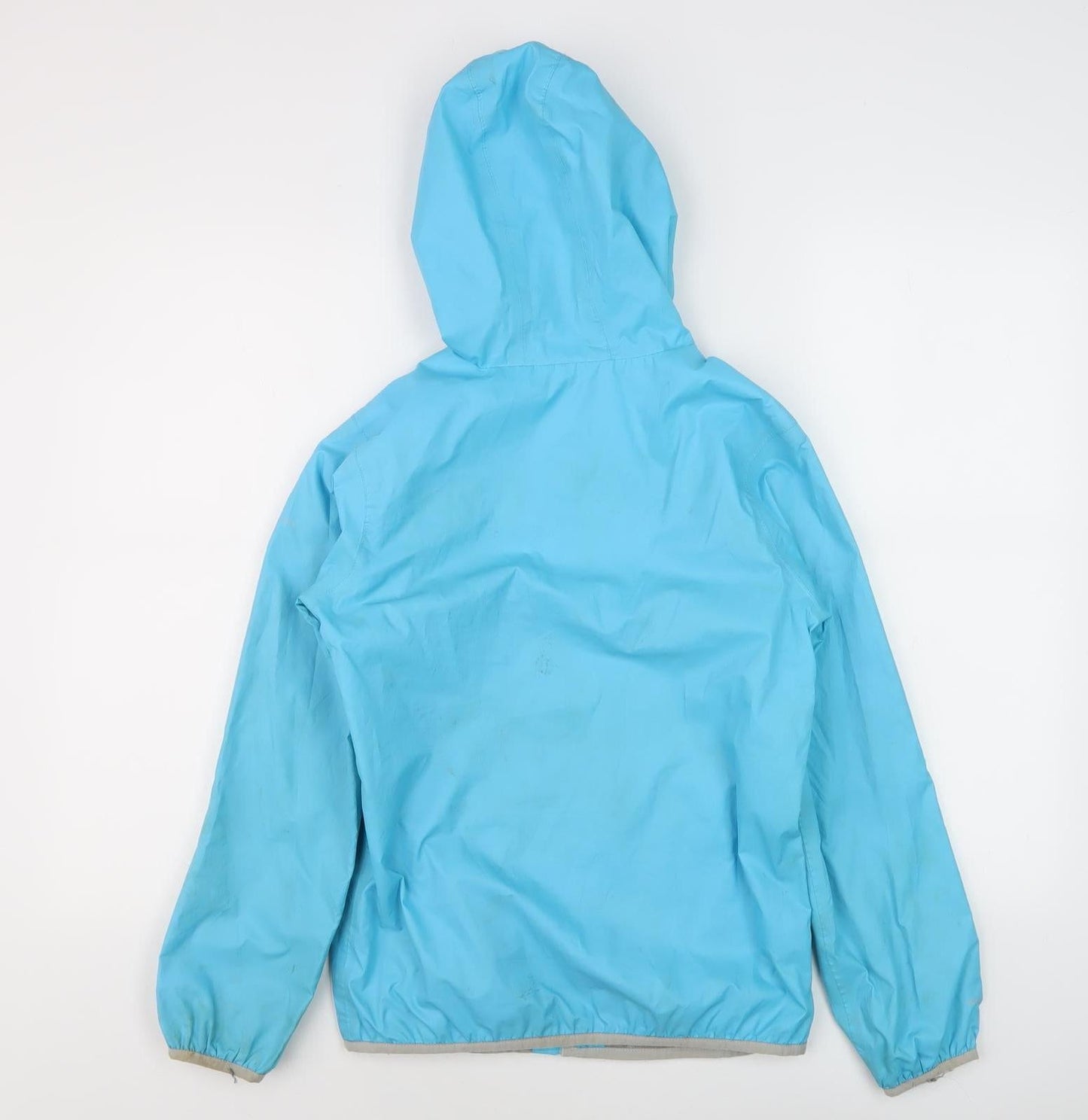 Regatta Girls Blue Rain Coat 11-12 Years Hooded Lined Casual