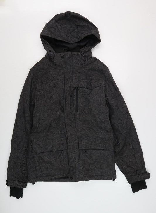 Mountain Warehouse Men's Grey Hooded Parka Jacket XS