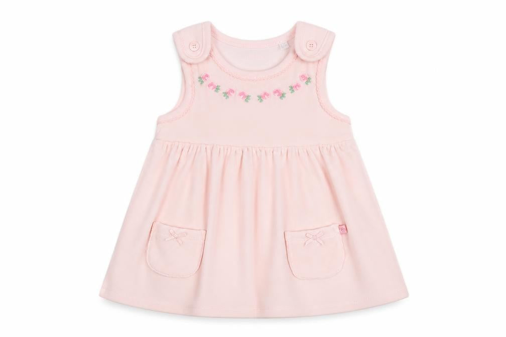 Jasper Conran Girls Pink Floral Pinafore Dress 0-3M