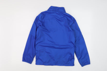 Back view of Nike boys’ blue basic jacket m - gym & training activewear