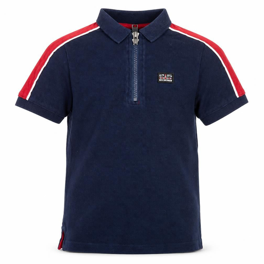 Ben Sherman Boys Blue Polo, 3-4 Years, Casual Zip