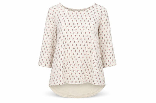 FatFace Women Ivory Floral Tunic Blouse Size 10