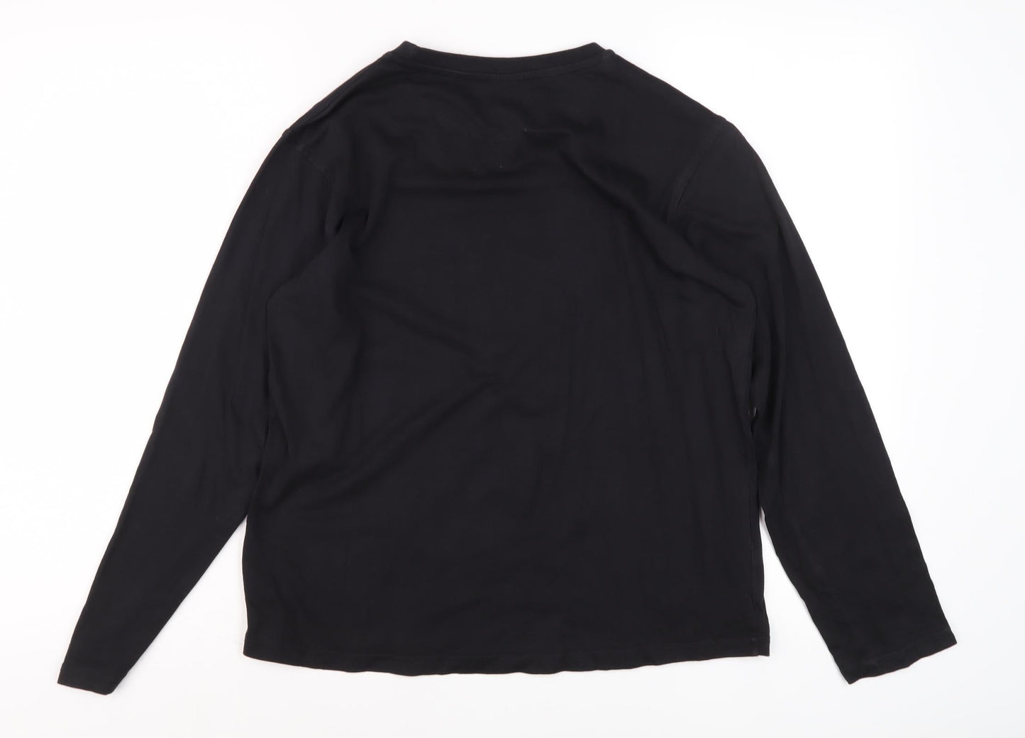 Superman Black Long Sleeve T-Shirt S Unisex Casual