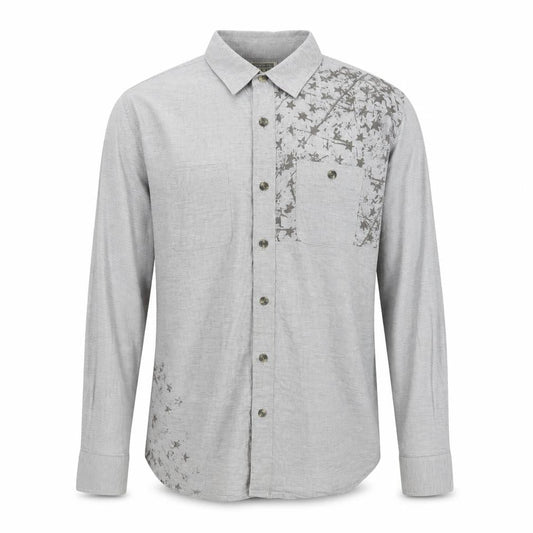 Converse Men's Grey Striped XL Button-Up Shirt