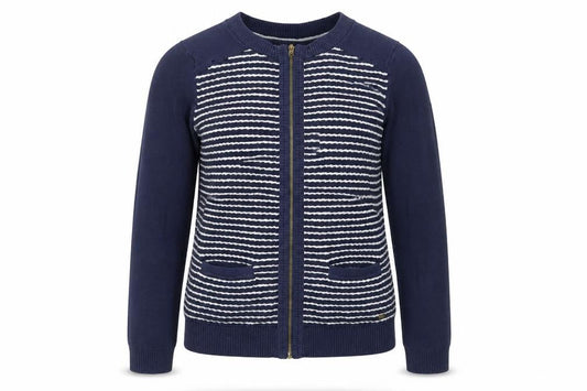 Tommy Hilfiger Women's Blue Striped Cardigan XS