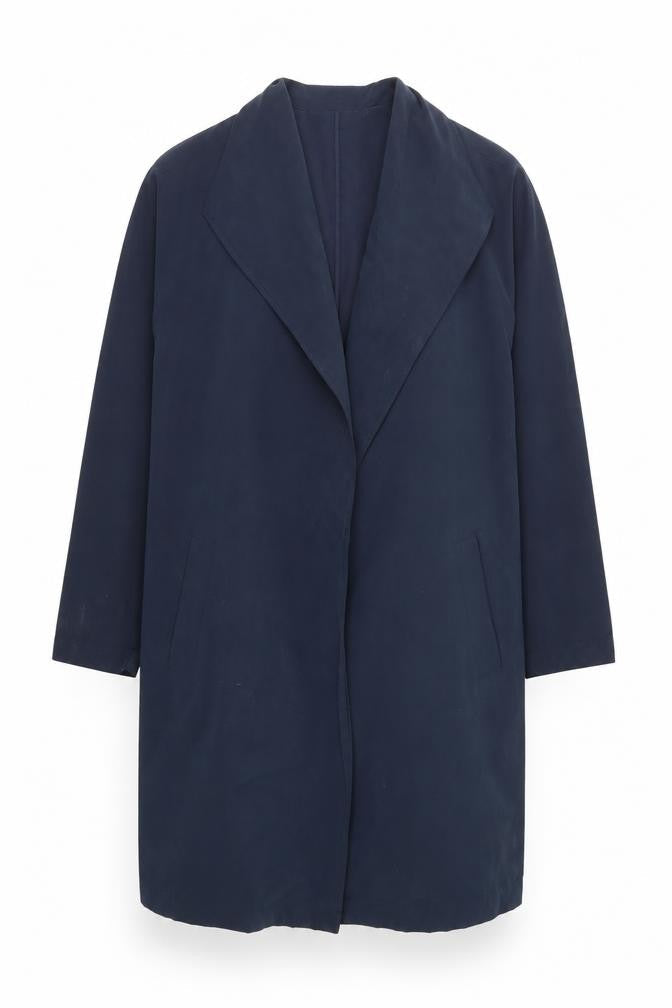 Jacqueline de Yong Women's Blue Long Overcoat L