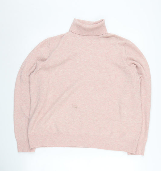Marks and Spencer Pink High Neck Jumper L