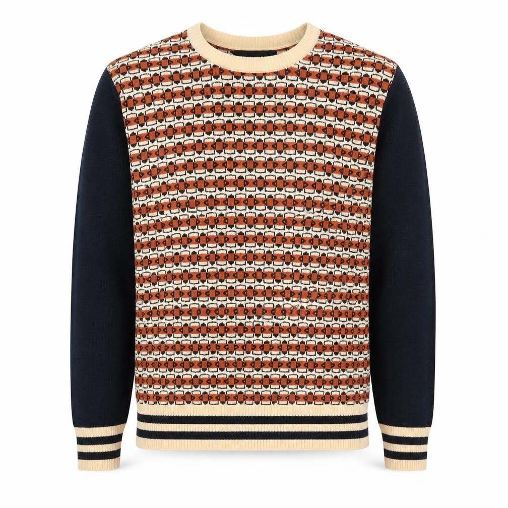 River Island Men's Multicoloured Geometric Pullover S