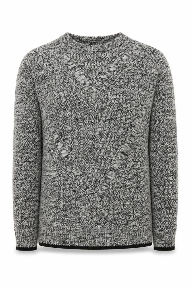 Topman Men's Grey V-Neck Pullover Jumper, Size S