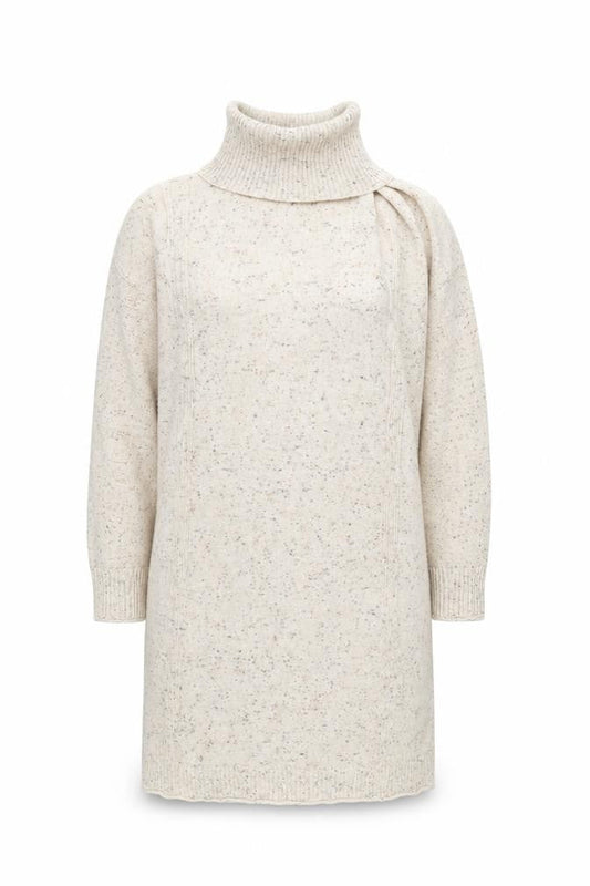 Mango Women's Beige Tunic Jumper, Size 10, Roll Neck