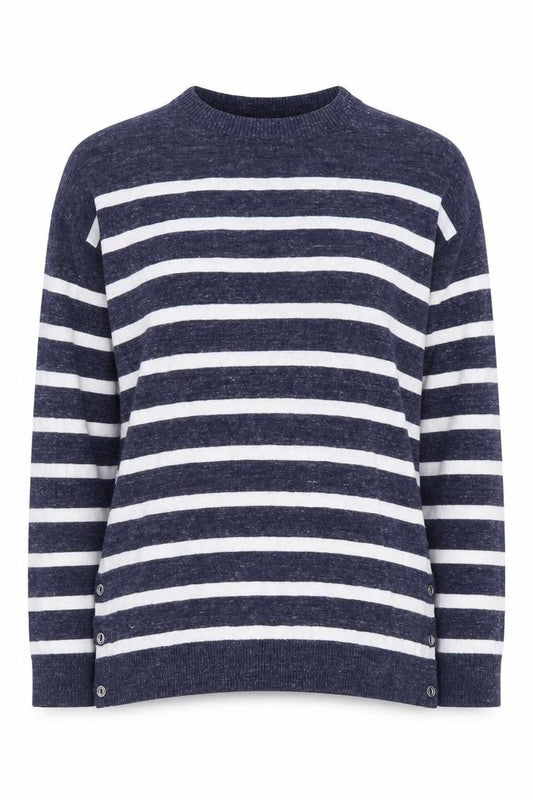 FatFace Women's Blue Striped Pullover Jumper, Size 6