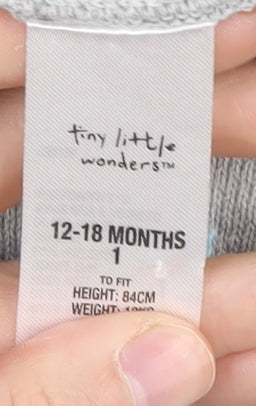 Tiny Little Wonders Unisex Grey Pullover Jumper 12-18 Months