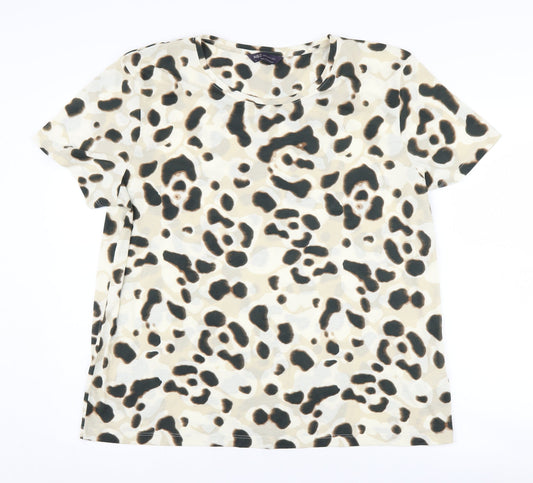 Marks and Spencer Women's Beige T-Shirt Size 16