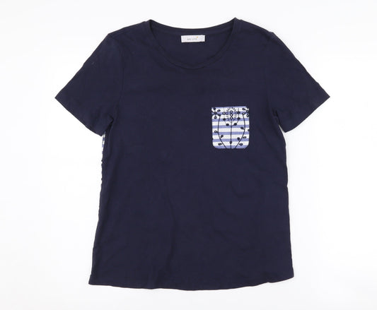 Marks and Spencer Women's Blue T-Shirt, Size 8, Casual