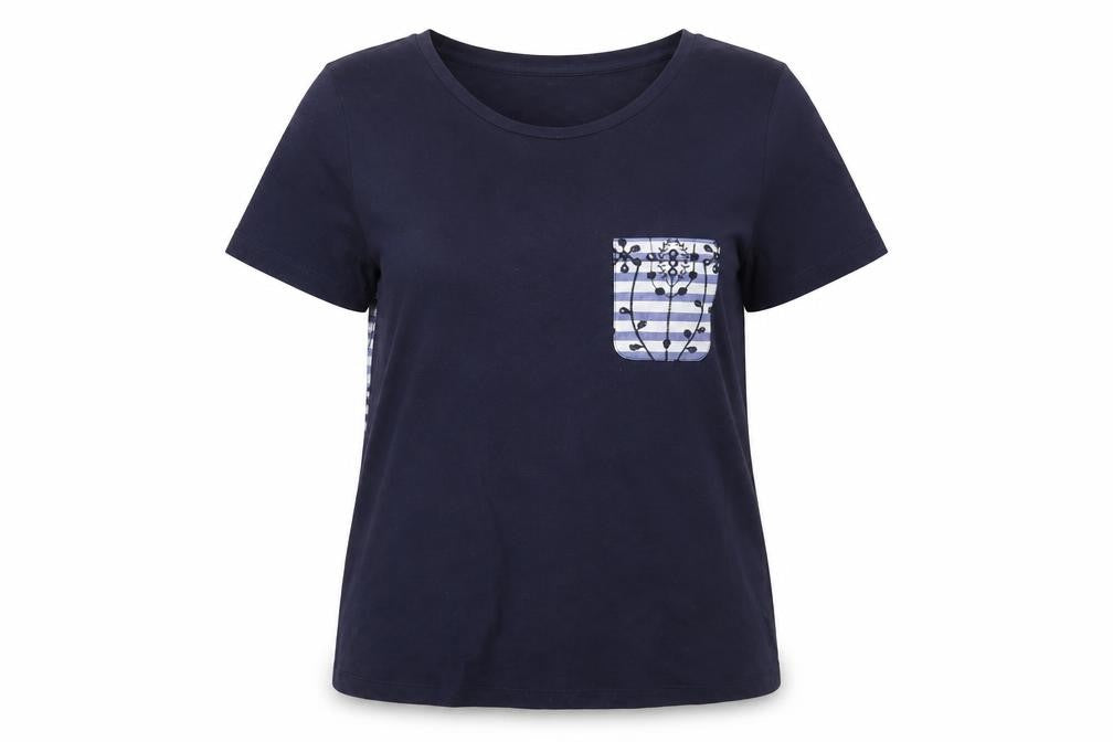 Marks & Spencer Women's Blue T-Shirt, Size 8, Casual